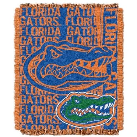 LUXURY HOME LHM NCAA Florida Gators Double Play Jacquard Triple Woven Throw; 48 x 60 in. 1COL019030016RET